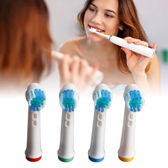 Electric Toothbrush Heads, Toothbrush Heads 4 Pack Efficient Cleaning Wide Applicability for Home