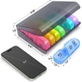 thumbnail image 2 of Weekly Pill Organizer 3 Times a Day, Color-Coded for Easy Tracking | Large 7 Day Pill Box 3 Times a Day, Portable Pill Case for Medication, Vitamins, Fish Oil and Supplements, Dual Protection, 2 of 7
