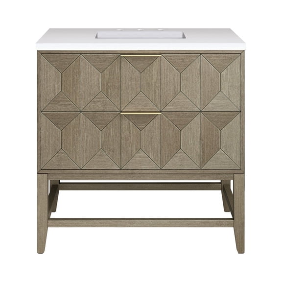 James Martin Vanities D100-V36-3Wz Emmeline 36" Free Standing Single Basin Vanity Set -