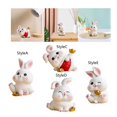 thumbnail image 1 of Baohd Rabbit Statue Miniature Desktop Ornament Animal Sculpture for Bedroom Decor StyleA, 1 of 9