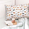 thumbnail image 4 of Goofa Horses Print Plush Throw Pillow Case, Soft Velvet with Hidden Zipper, Decorative Cushion Cover for Sofa, Bed, Car, and Home Décor-14"x20", 4 of 6