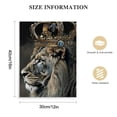 thumbnail image 2 of Nawypu Large  Wall Decor The Lion King and Queen with Crown Wall Art African Wild Animals Canvas Prints Pictures Black and White Modern Giclee Framed Artwork for Master Room Ready to Hang, 2 of 5