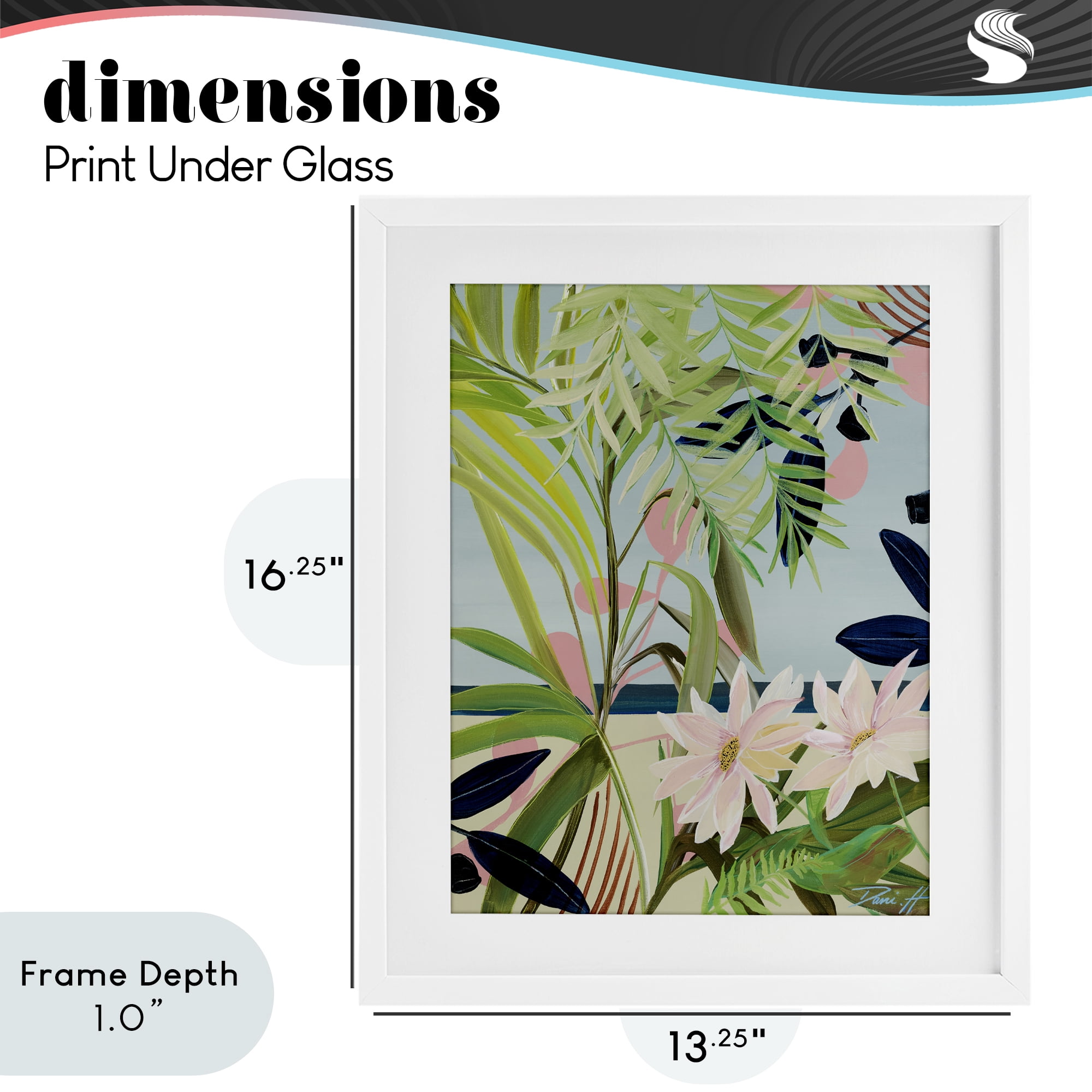 Stupell Industries Discovery of Lush Plants White Framed Print Under Glass, design by Dani Heyward