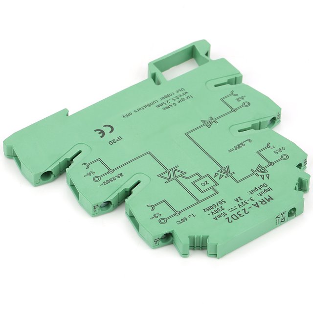 Ultra Thin Solid State Relay Module MRA-23D2 Input 3-32VDC NO with LED Input Status Indicator TS-35 DIN Rail Relay Module 2A