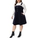 thumbnail image 4 of Vestido corto de tirantes de pana para mujer de tallas grandes Agnes Orinda con bolsillo 4X azul oscuro, 4 of 6