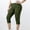 Army Green plus size capri leggings a1, variant on Cagogo Women Plus Size Capri Pants High Waisted Stretch Casual Cropped Leggings for Summer Solid Basic Lounge Work Yoga Beachwear, Dark Gray L