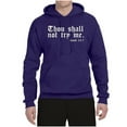 thumbnail image 2 of Wild Bobby, Thou Shall Not Try Me Mood 24:7, Inspirational/Christian, Unisex Graphic Hoodie Sweatshirt, Purple, Large, 2 of 4
