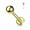 Gold, variant on Threadless Push-In Top Ball 16G Labret with Flat Back 20ga 18ga 16ga Sold Each