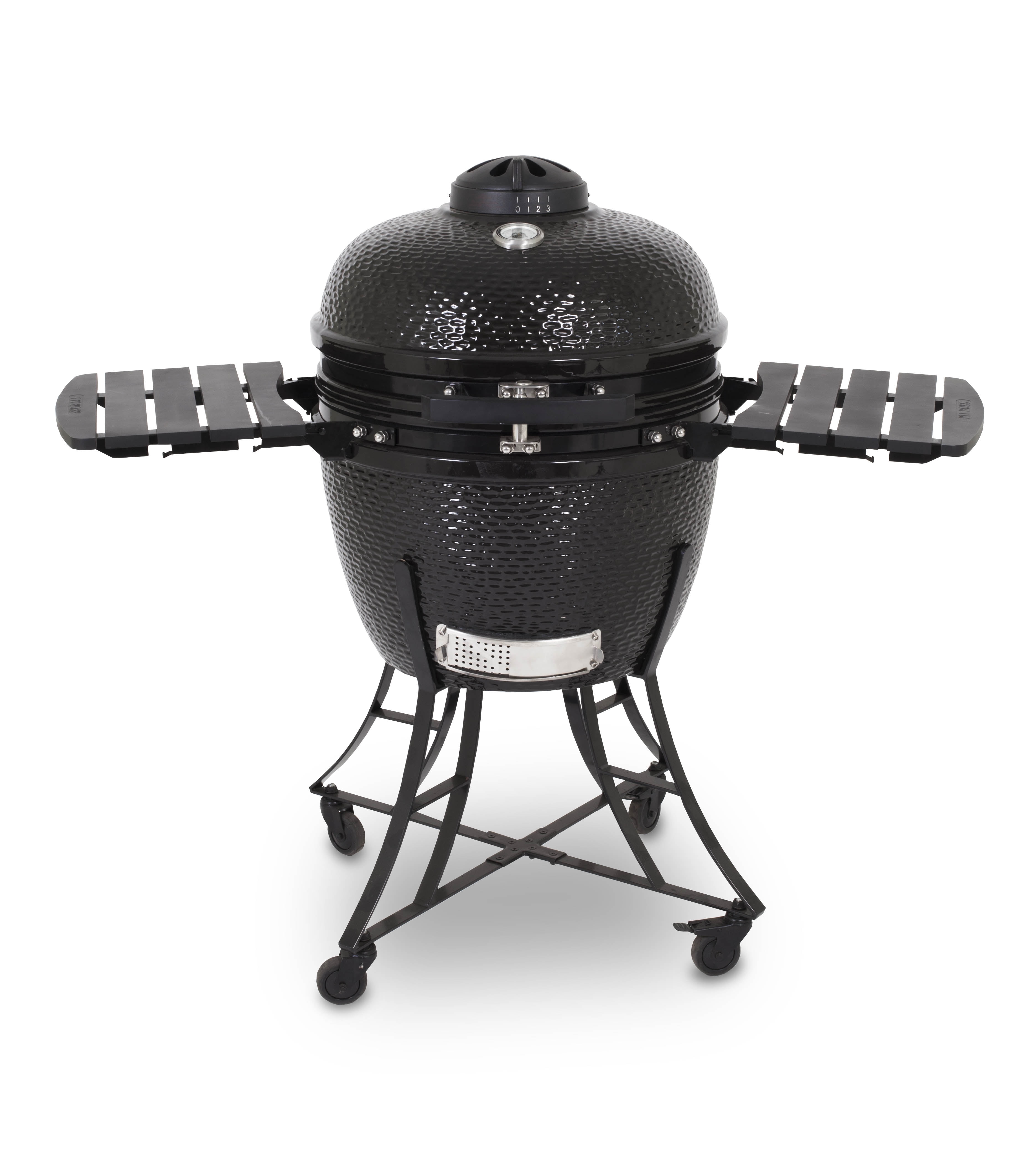 LifeSmart 24 Kamado Grill and Smoker in Blue with Value Bundle 