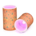 thumbnail image 2 of Pineapple Pattern Flameless LED Candle Set with Remote, Battery Operated Color Changing Pillar Candles, Set of 2, 2 of 7