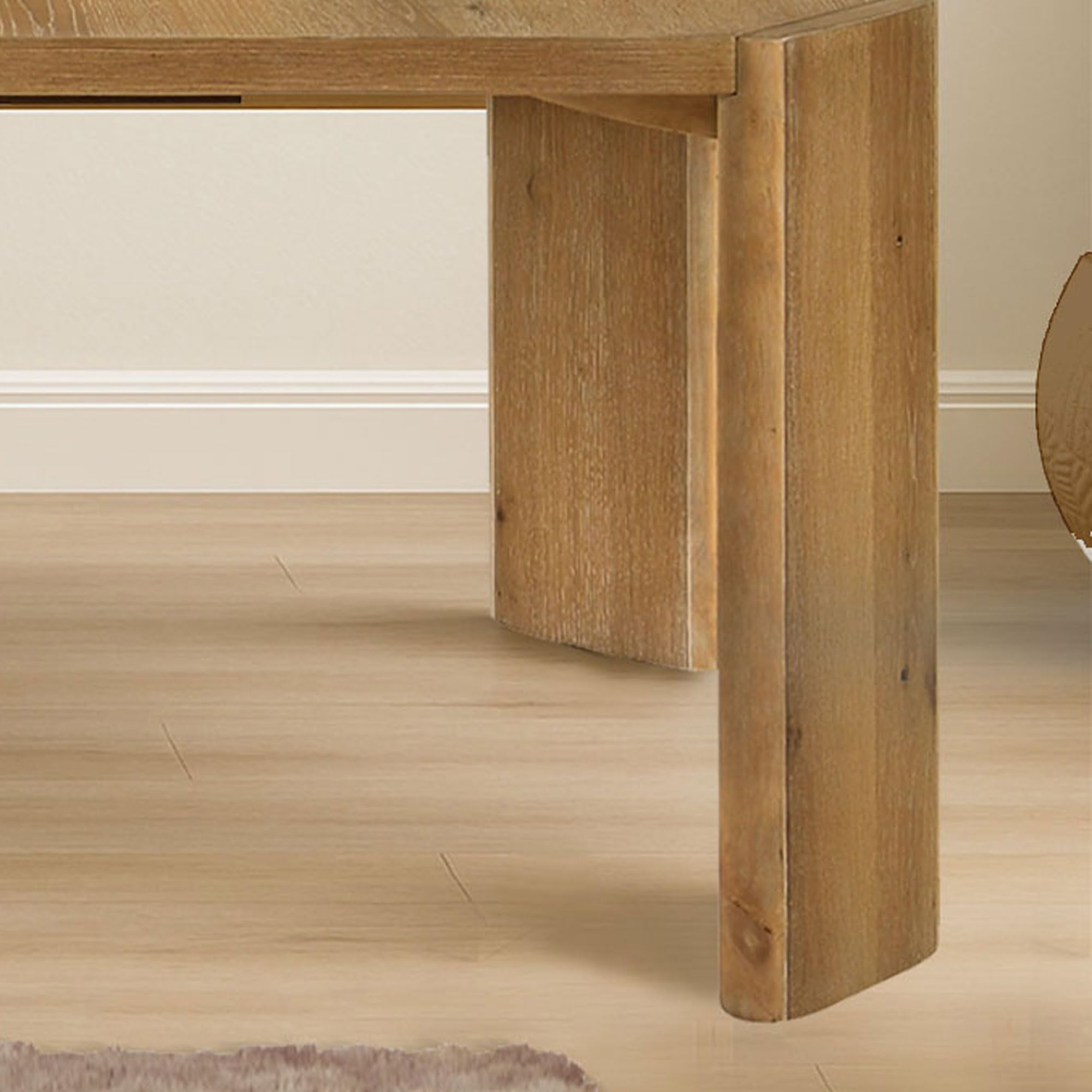 Kings Brand Furniture Casper Extendable Dining Table – Modern Wood Table with Leaf, Seats 6–10, Farmhouse Kitchen Table, Kepler Driftwood Finish