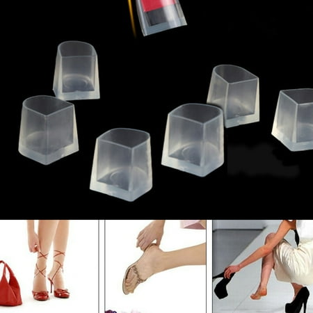 

GoFJ Clear Heel Protectors High Heeler Anti Slip Silicone Latin Stiletto Shoes Covers