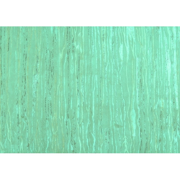 Ahgly Company Indoor Rectangle Abstract Turquoise Blue Contemporary Area Rugs, 3' x 5'
