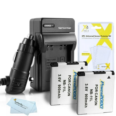 2 Pack Replacement NB-11L Battery And Charger Bundle Kit For Canon Powershot ELPH 180, 190 IS, 150 IS, 170 IS, ELPH 340 HS, SX400 IS, ELPH 160, SX410 IS, SX420 IS, ELPH 350 HS, 360 HS Digital