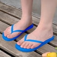 thumbnail image 5 of Slippers for Women,Comfortable Slippers With Thong Design For Beach And Casual Wear Easy On Flat Sandals For Summer,Womens Slippers,Blue,10, 5 of 5