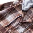 thumbnail image 5 of Plaid Hoodie Shirts for Men,Mens Hoodie Plaid Shirt Long Sleeve Lightweight Flannel Shirt Jackets Casual Button Down Shirt,Mens Plaid Hoodie Shirts Jacket, 5 of 9