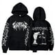 thumbnail image 3 of Ghostemane-Sudadera con capucha y estampado de doble cara para hombre, ropa de calle masculina de estilo Hip Hop, de Metal y Rock, de gran tamaño, estilo gótico, 3 of 5