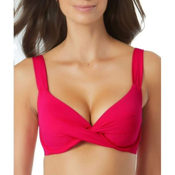 Anne Cole BERRY Twist-Front Bikini Swim Top, US 40 B/38 C