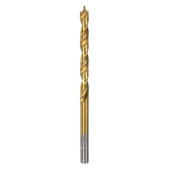 Uxcell Brad Point Drill Bit 4mm(5/32") Dia HSS4241 Twist Drill Golden