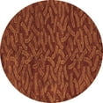 thumbnail image 1 of Ahgly Company Indoor Round Abstract Brown Modern Area Rugs, 4' Round, 1 of 4