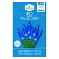 300Count Blue LED Mini Christmas Lights with Green Wire, 61.3