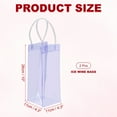 thumbnail image 2 of Uxcell Ice Wine Bag, Portable Collapsible Clear Wine Pouch Cooler Clear Gift Bags with Handles for Champagne Purple, 2 of 7