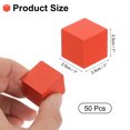 thumbnail image 2 of 50Pcs Wood Blocks for Crafts, 1 Inch Unfinished Wooden Cube Pine Wood Square Block for DIY Craft Projects, Orange, 2 of 6