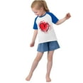 thumbnail image 3 of RXIRUCGD 2025 Vêtements d'Été pour Enfants Tout-Petits Garçons Filles Mode Mignon Col Rond Imprimé Manches Courtes Haut, 3 of 6