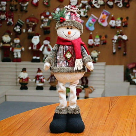 Food Christmas Tree Decorations Standing Figurine Toys Xmas Santa Claus Snowman Reindeer Figure Plush Dolls Christmas Decorations Ornaments Home Indoor Table Ornaments Christmas Party Tree Hanging Decor Toys Gifts for Kids Friends ()