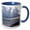 Blue/White, variant on 3drose, Image of Thunder Clouds as Couple Walks on Sanibel Beach Florida, 15oz Mug