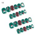 thumbnail image 1 of 24Pcs/Box Fake Nails Press Self-adhesive User Full Coverage Christmas Series Child Nails Press for Home, 1 of 7