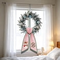 thumbnail image 6 of huayou Holiday Theme Embroidered Wreath Sash, Scalloped Edge Wreath Bow Ribbon for Front Door Wreath, Thanksgiving Christmas Valentine Designs, 6 of 8