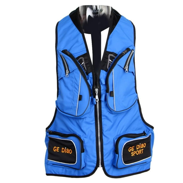 Lightweight Travelers Fly Fishing Photography Quick-Drying Vest Blue