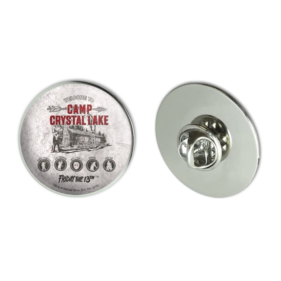 Friday the 13th Camp Crysal Lake Metal 1.1" Tie Tack Hat Lapel Pin Pinback