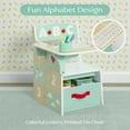 thumbnail image 3 of Delta Children ABC Alphabet Chair Desk with Storage Bin, Natural & Sage Green, 3 of 15