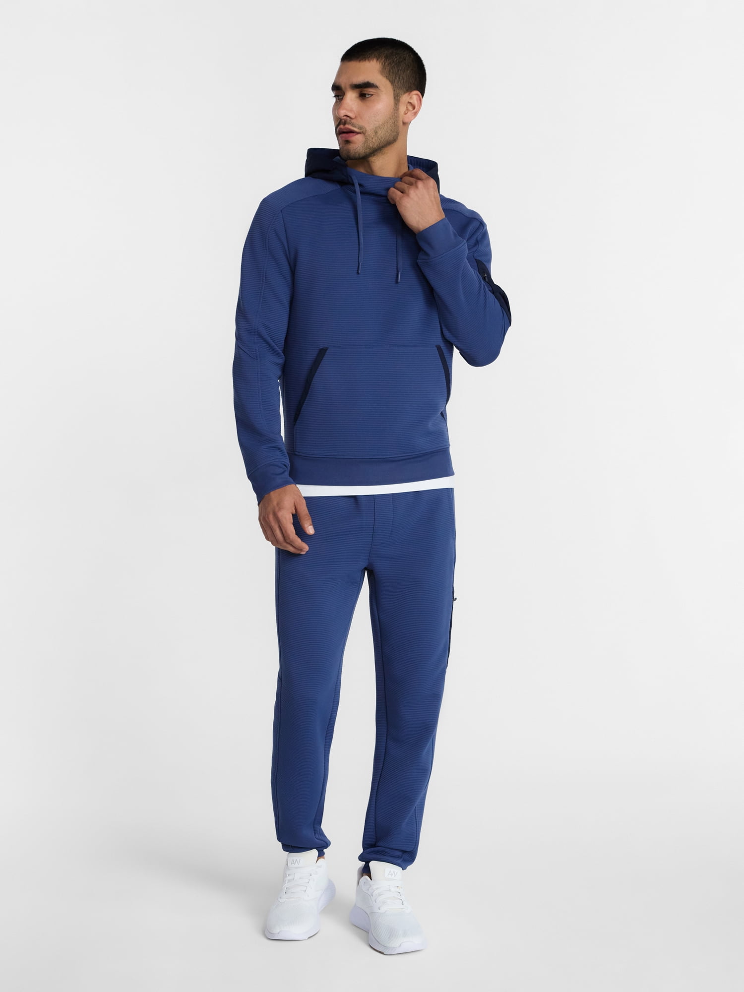 Athletic Works Men's and Big Men's Mix Media Hoodie, Sizes S-5XL