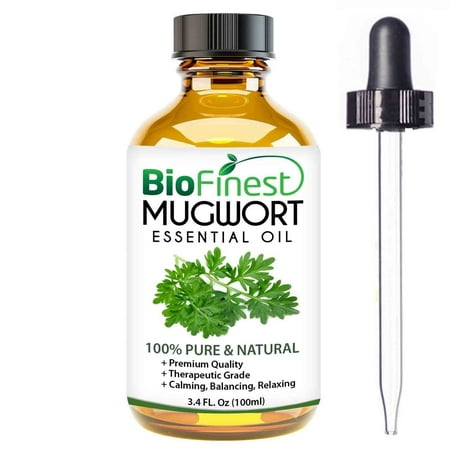 Biofinest Mugwort Essential Oil - 100% Pure Organic Therapeutic Grade - Best for Aromatherapy, Skin Care - Ease Fatigue Stress Headache Anxiety Nausea Cuts Wounds - FREE E-Book & Dropper (Best Essential Oil For Sinus Headache)