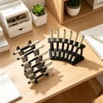 thumbnail image 6 of Pen Display Stand, 6 Slot Plastic Pen Holder Rack, 2 Tier Clear Organizer For Makeup Brushes And Cosmetics, Desk Storage Display (Multicolor ,17.5*6), 6 of 9