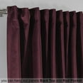 thumbnail image 5 of 3S Brother's Extra Long Solid Luxury Matte Velvet Soft Curtain Currant-Sangria Single Panel Hanging Back Tap & Rod Pocket Home Décor 5-25 Feet Custom Made Curtains -Made in Turkey Each(52"x108"), 5 of 7