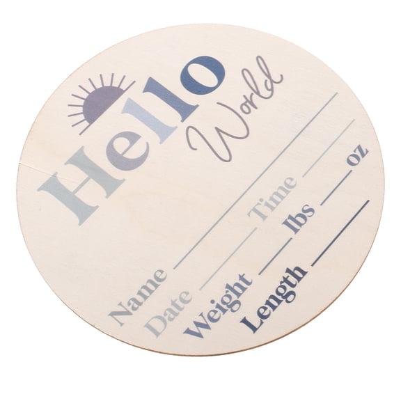 Baby Growth Commemorative Card Months Arrival Announcement Newborn Beige