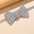 thumbnail image 5 of Collar de lazo de diamantes de imitación, collar de pajarita de moda, gargantilla de estilo uniforme sexy, 5 of 5