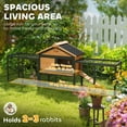 thumbnail image 4 of PawHut Rabbit Hutch Outdoor, 85"L Large Wooden Bunny Cage with Run Box, 4 of 10