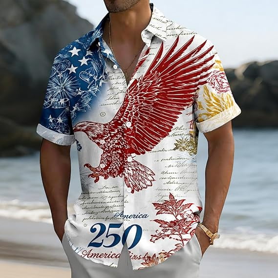 Men’s 3D Hawaiian Shirt Bald
