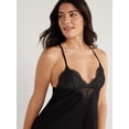 thumbnail image 4 of Sofia Intimates Women's Solid Satin Chemise, Sizes XS-3X, 4 of 6