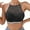 Black, variant on Women Lace Bra Women's Lace Splicing Vest Bra with Silver Ribbon Detail for Backless Wear and Outer Garment Styling