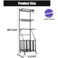 thumbnail image 7 of Mythinglogic 4-Tier Sports Equipment Storage Organizer for Garage,Rolling Sports Ball Storage Cart with Basket and Hanging Hooks, Garage Organizer and Storage for Sports Gear, 7 of 7