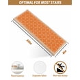thumbnail image 4 of Stair Treads for Wooden Steps, Orange Morocco Peel and Stick Stair Treads with Adhesive, Geometric Leaf Diamond Lattice Abstract Non Slip Indoor Stairs Runner Rugs Mats for Elders Dogs 8"x30"4PCS, 4 of 7