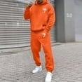 thumbnail image 1 of Men's Suits Product Title for Men Casual Solid Two Piece Hooded Sports Set with Raglan Sleeve Drawstring Pant Set, 1 of 5
