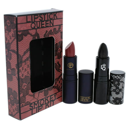 Smokey Lip Women's 2 Piece Kit with Black Lace Rabbit and Bright Natural Sinner, Each kit contains a shade of sinner, their core full coverage satin.., By Lipstick