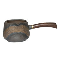 Supvox 1Pc Light Brown Ceramic Tea Fairness Cup Side Handle Teapot for Tea Storage
